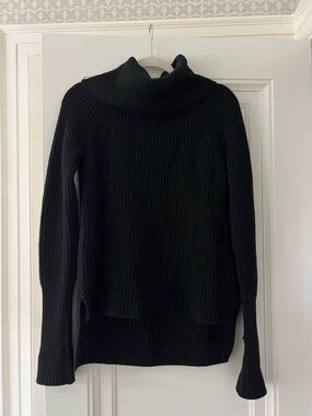 Cynthia Rowley Black Ribbed Turtleneck Sweater